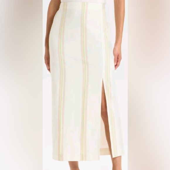 a new day Dresses & Skirts - a new day Striped Picnic Midi Side Slit Pull On Skirt Size XS | NWT